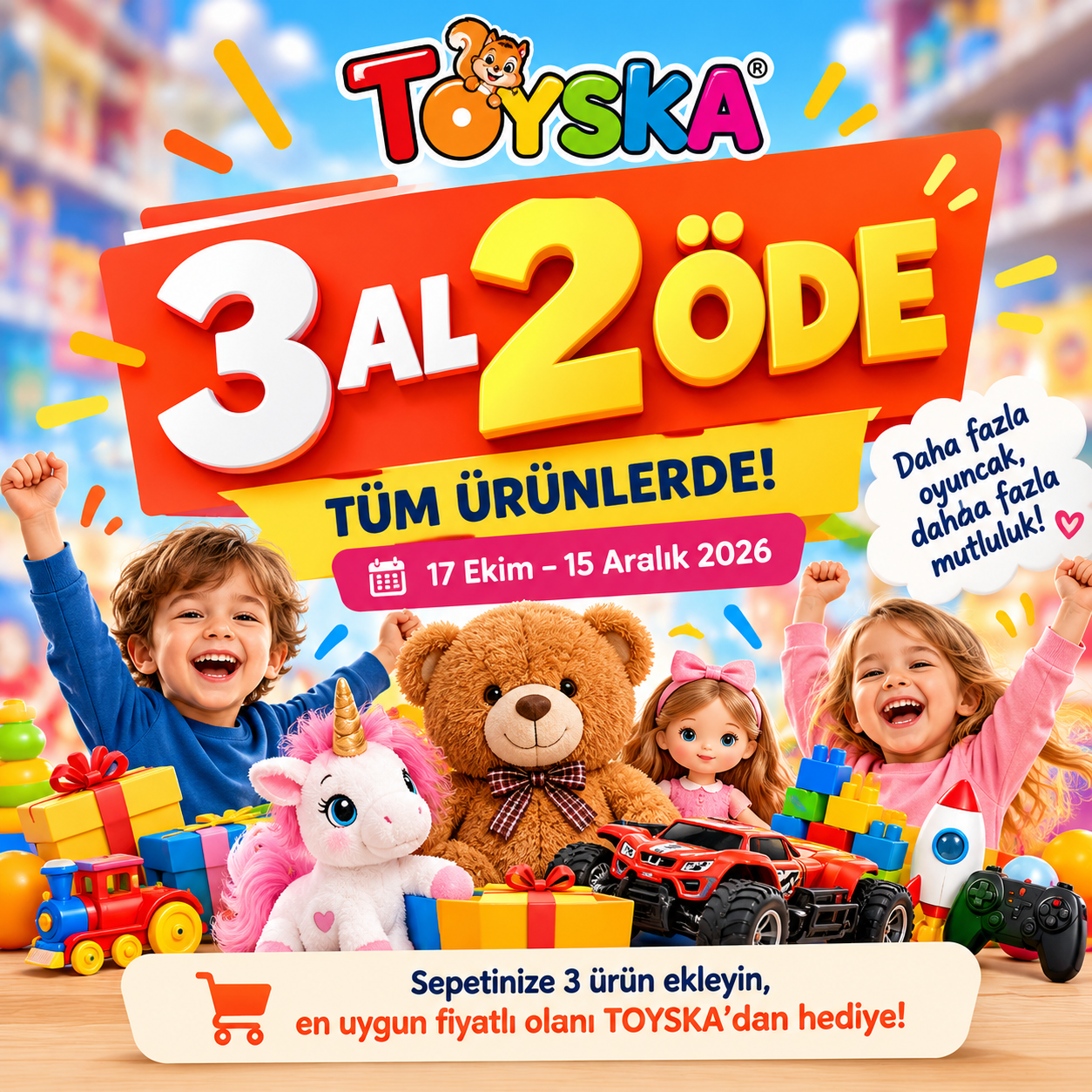 TOYSKA Tüm Ürünlerde 3 Al 2 Öde Kampanyası