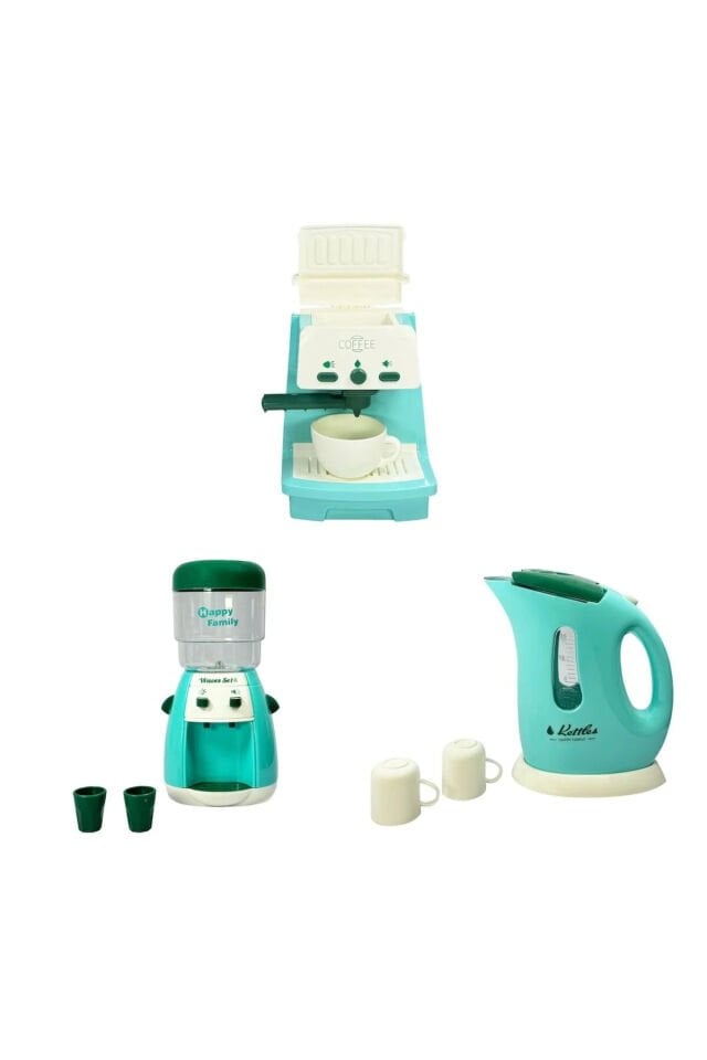 Oyuncak Mutfak Seti – Çocuklar İçin Pilli 3’lü Evcilik Mutfak Aletleri Seti