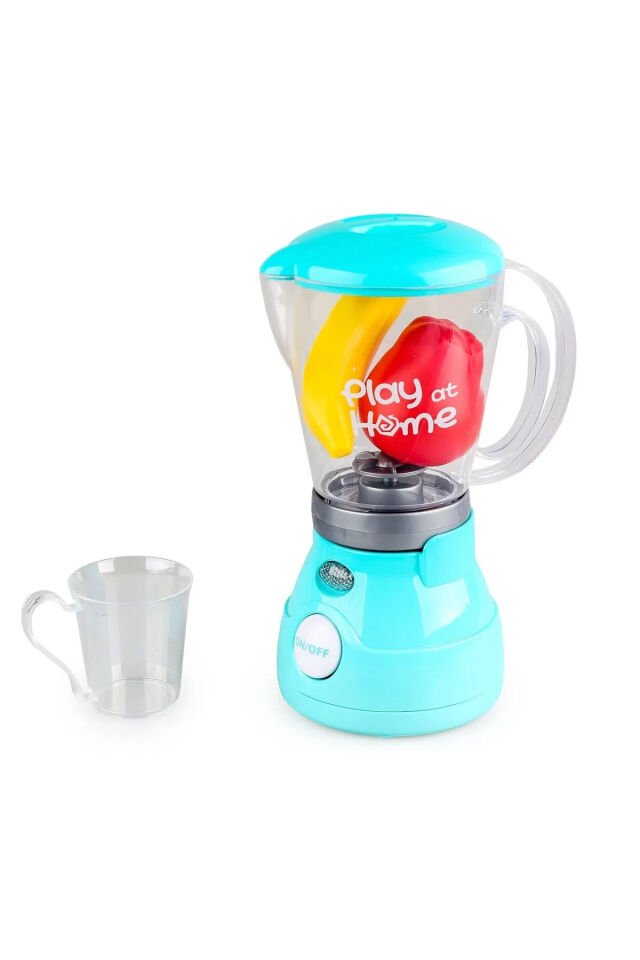 Işıklı Sesli Gerçekçi Oyuncak Blender – Aksesuarlı Mutfak Seti (6 Parça) - Mavi