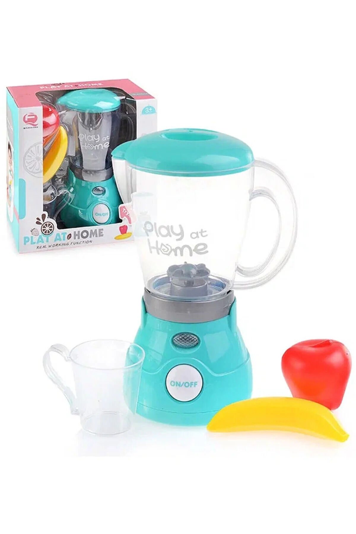 Işıklı Sesli Gerçekçi Oyuncak Blender – Aksesuarlı Mutfak Seti (6 Parça) - Mavi