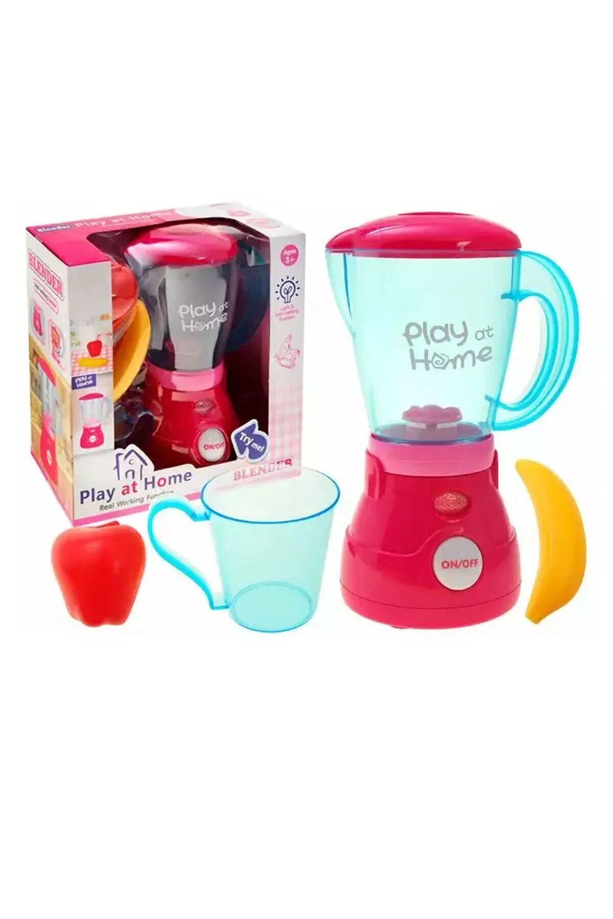 Işıklı Sesli Gerçekçi Oyuncak Blender – Aksesuarlı Mutfak Seti (6 Parça)