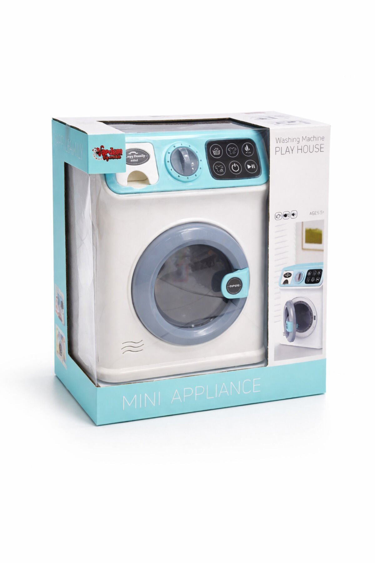 Çamaşır Makinası - Dokunmatik Ekranlı - Kutulu Işıklı Müzikli Mavi