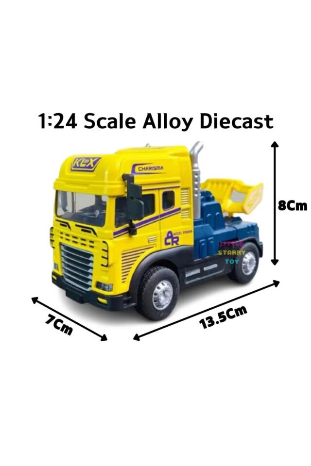 Metal Tır Kafası Sürtmeli Işıklı Müzikli 1:24 Çekici Oyuncak