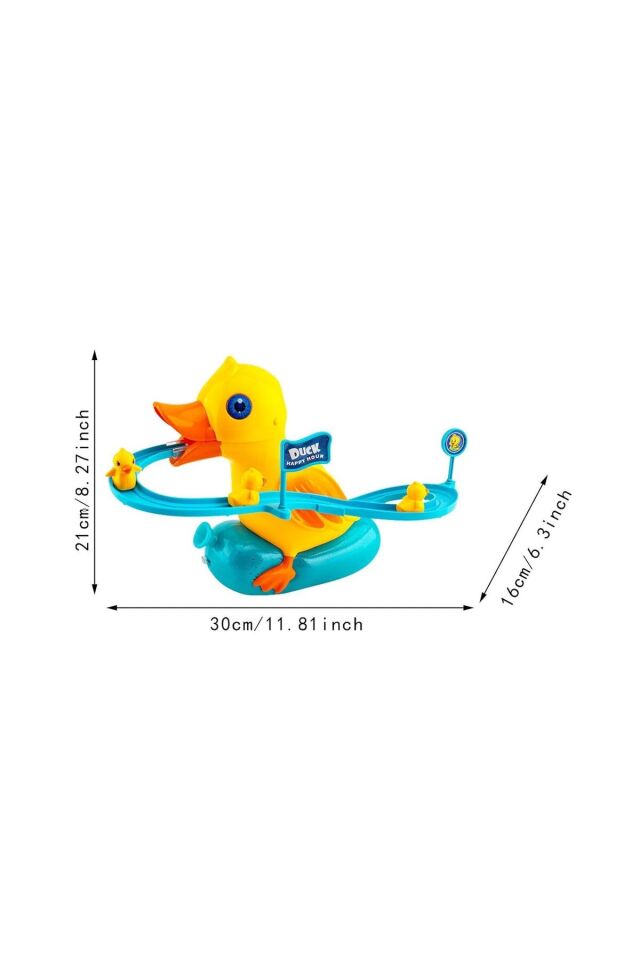 Merdiven Tırmanan Müzikli Ördek Oyuncak - Merdivenli Ördek (Hareketli, Sesli ve Işıklı)
