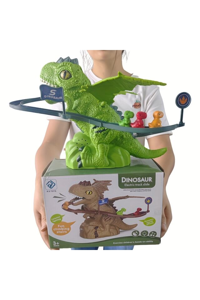 Işıklı ve Sesli Merdiven Tırmanan Dinozor – Hareketli Oyuncak Seti
