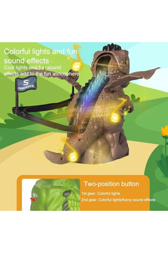Işıklı ve Sesli Merdiven Tırmanan Dinozor – Hareketli Oyuncak Seti