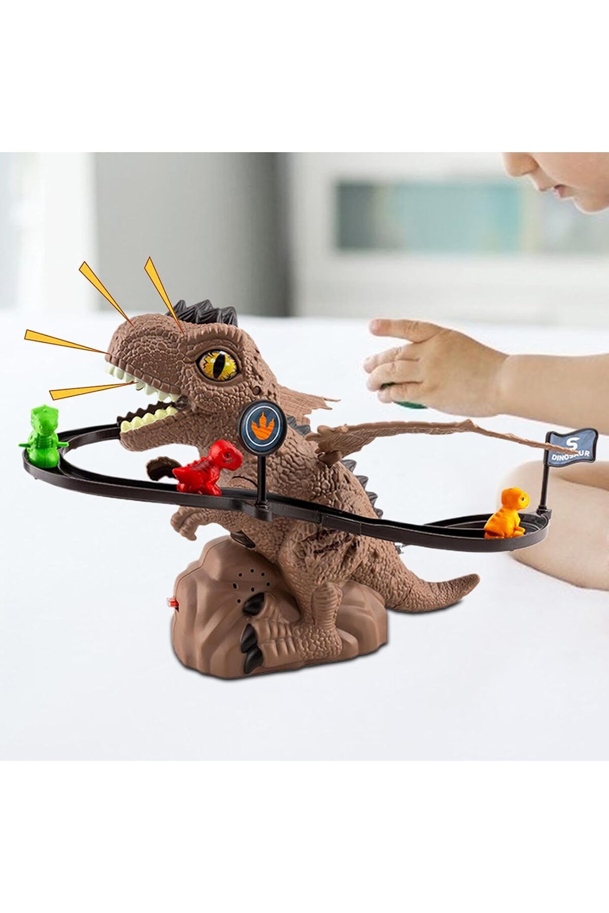 Işıklı ve Sesli Merdiven Tırmanan Dinozor – Hareketli Oyuncak Seti