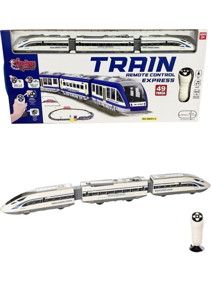 Uzaktan Kumandalı 49 Parça Işıklı 265 cm Hızlı Tren Set