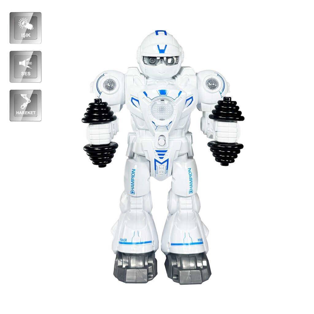 Vardem Işıklı ve Müzikli Hareketli Atletik Sporcu Robot Oyuncak