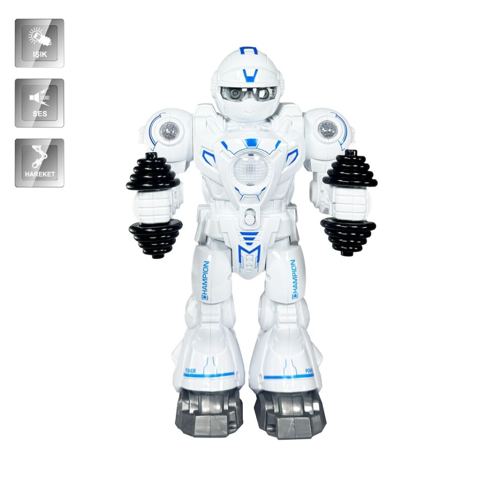 Vardem Işıklı ve Müzikli Hareketli Atletik Sporcu Robot Oyuncak