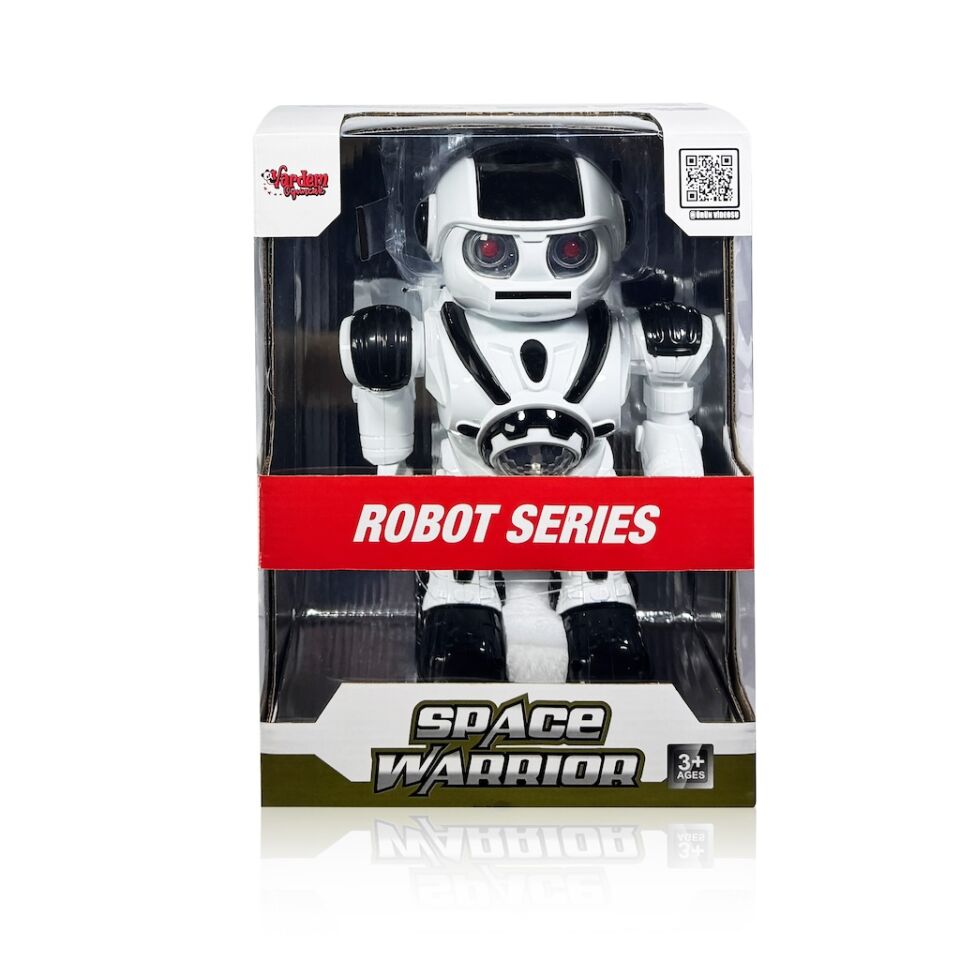 Vardem Işıklı ve Müzikli Disk Atan İnteraktif Uzay Savaşçısı Pilli Oyuncak Robot - Siyah