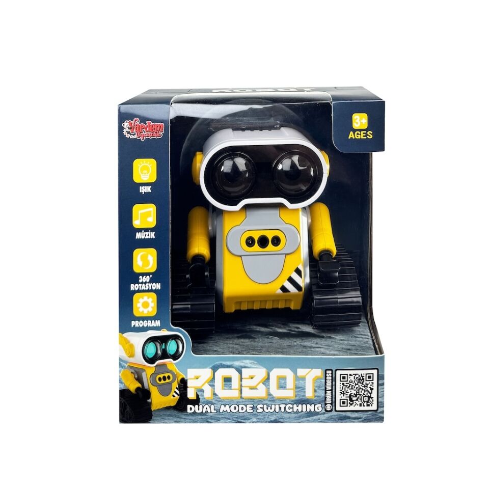 Uzaktan Kumandalı Full Fonksiyon Şarjlı 2.4G Robot-Araba (Sarı)