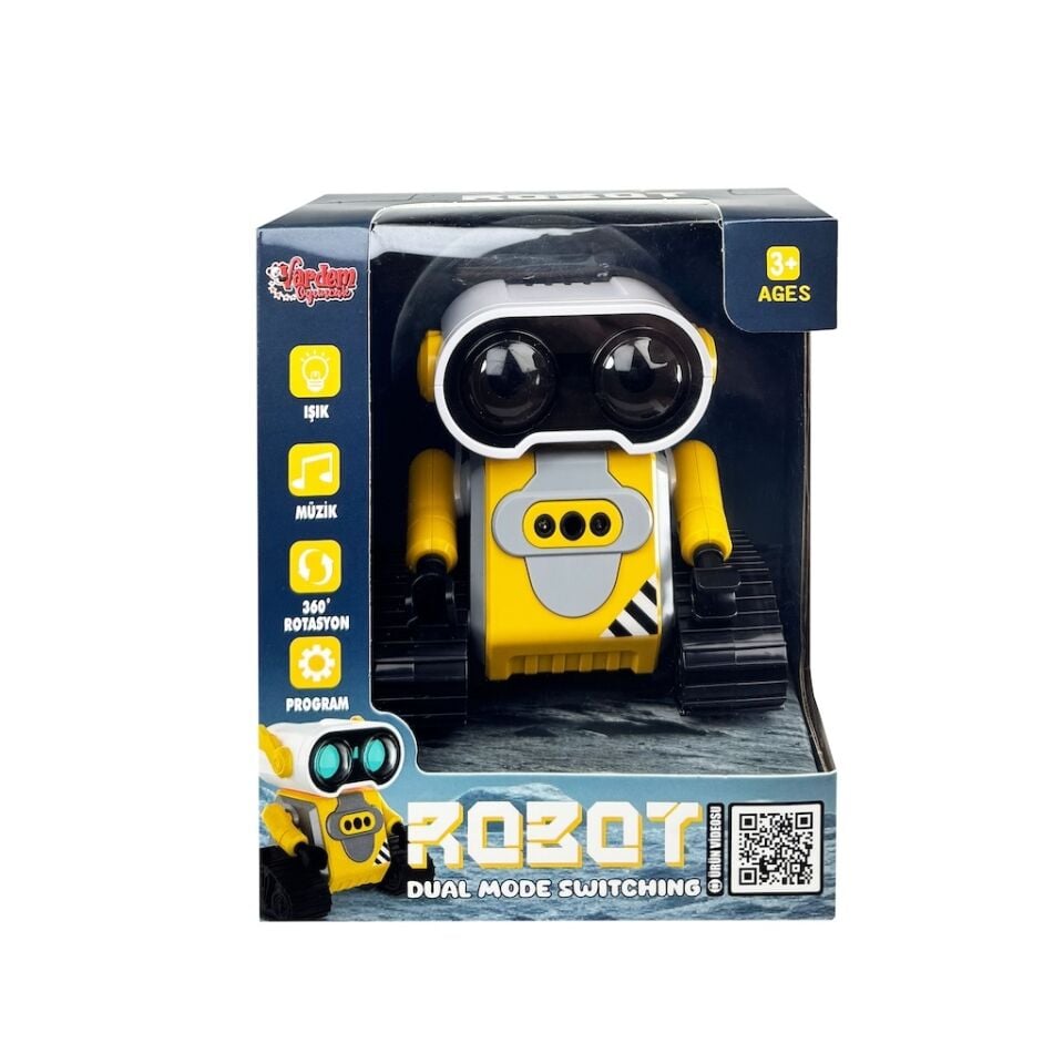Uzaktan Kumandalı Full Fonksiyon Şarjlı 2.4G Robot-Araba (Sarı)