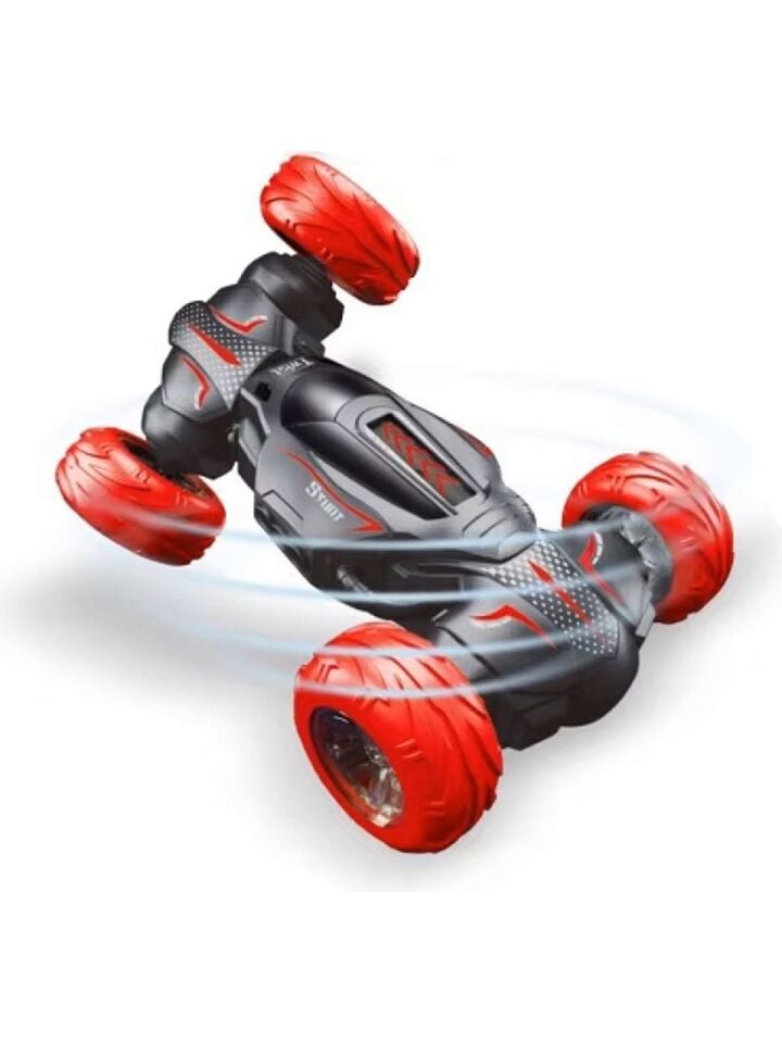 Işıklı 360° Twist Stunt Uzaktan Kumandalı Akrobat Oyuncak Araba - Kırmızı