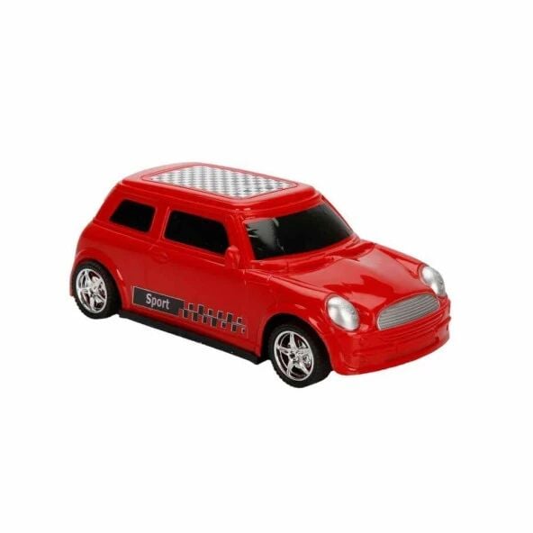 RC Mini Cooper Tarzı Araba | 4 Fonksiyon Uzaktan Kumandalı Oyuncak - Kırmızı