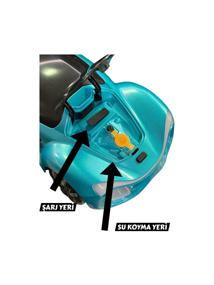 Uzaktan Kumandalı Şarjlı RC Araba 4x4 – LED Işıklı, Müzikli, Buhar Atan - Vivid Mavi