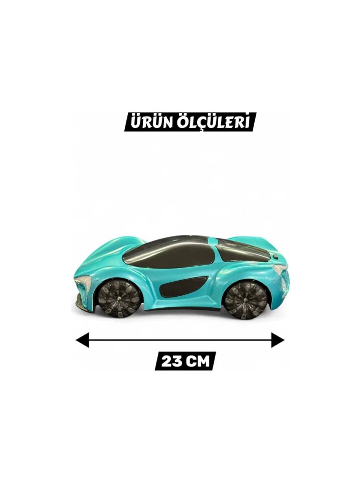 Uzaktan Kumandalı Şarjlı RC Araba 4x4 – LED Işıklı, Müzikli, Buhar Atan - Vivid Mavi