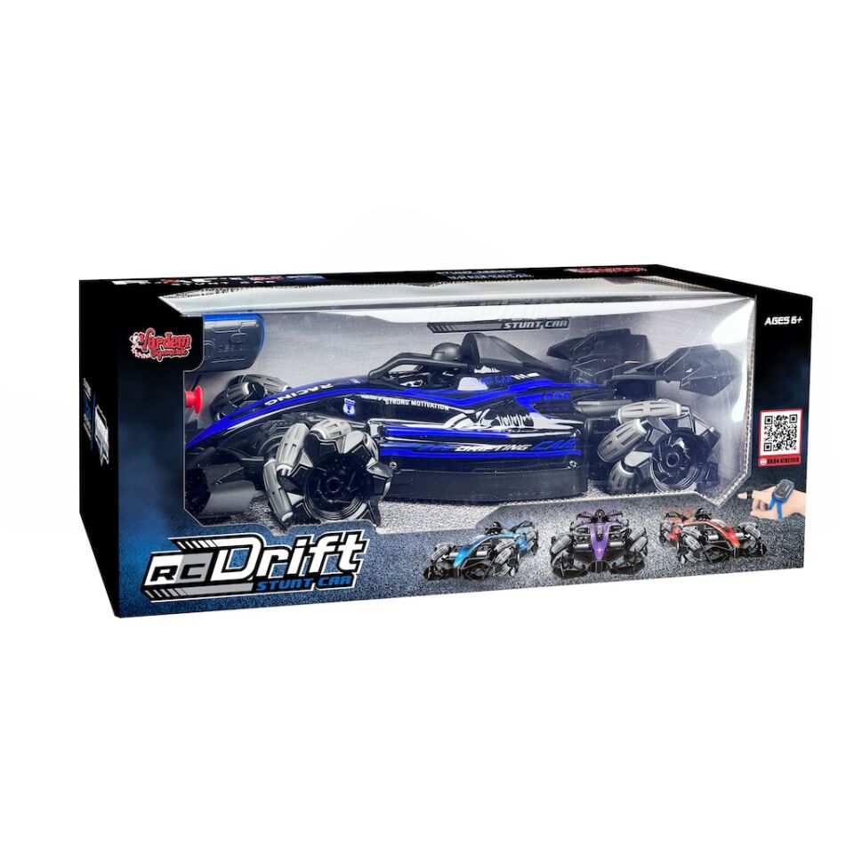 Bilekten Kontrol Uzaktan Kumandalı Buharlı 2.4G Şarjlı Drift Yarış Arabası - Mavi