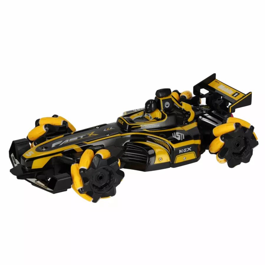 Bilek Kontrollü Duman Atan Işıklı Uzaktan Kumandalı RC Yarış Arabası 2.4G - Sarı