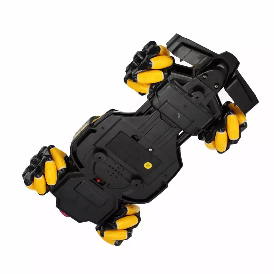 Bilek Kontrollü Duman Atan Işıklı Uzaktan Kumandalı RC Yarış Arabası 2.4G - Sarı