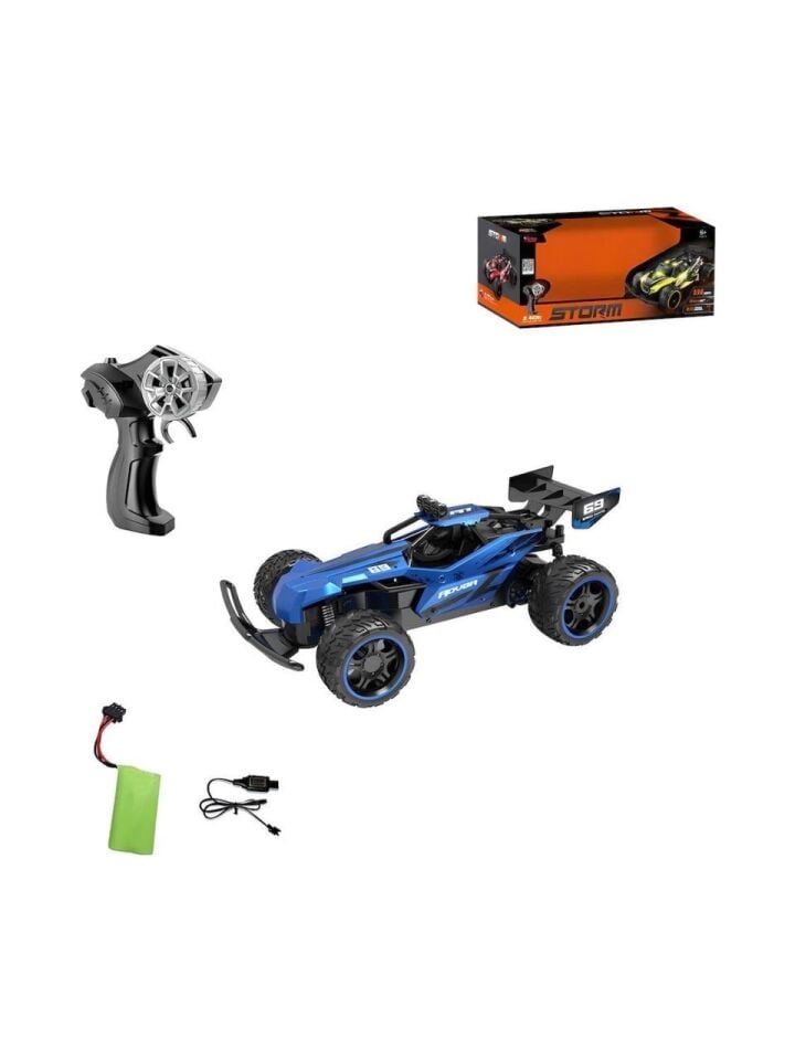 Full Fonksiyon Uzaktan Kumandalı Hızlı Off-Road RC Araba - 2.4G Şarjlı - Mavi