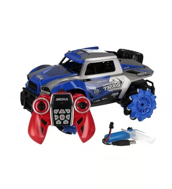 2.4G Şarjlı Duman Atan Drift Özellikli Full Fonksiyon Uzaktan Kumandalı Araba – 1200 mAh - Mavi