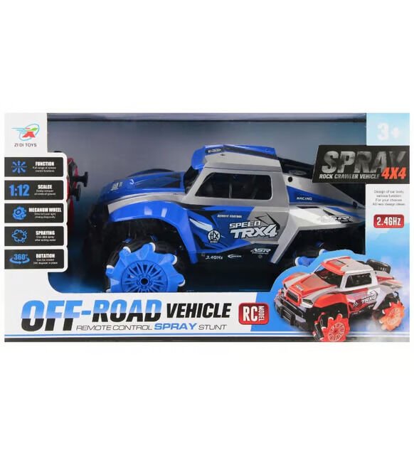 2.4G Şarjlı Duman Atan Drift Özellikli Full Fonksiyon Uzaktan Kumandalı Araba – 1200 mAh - Mavi