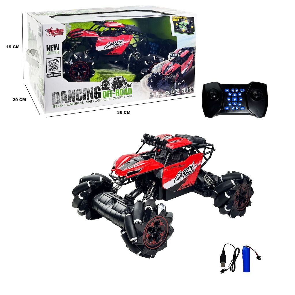 Vardem Uzaktan Kumandalı Full Fonksiyon Şarjlı 2.4 Ghz 1:16 Off Road Arazi Arabası - Kırmızı