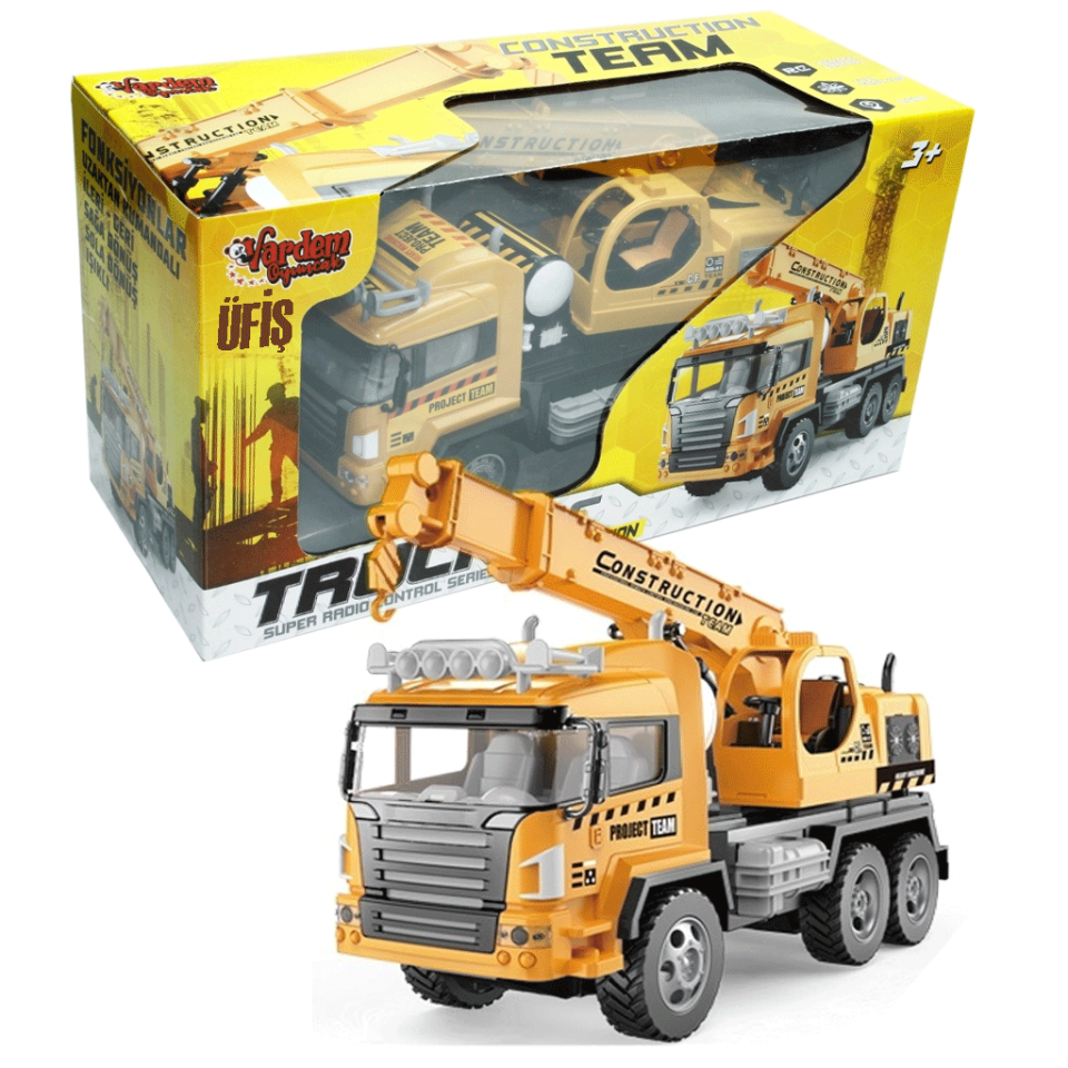 Uzaktan Kumandalı Kamyon Vinç Full Fonksiyon Şarjlı Işıklı - RC Kamyon