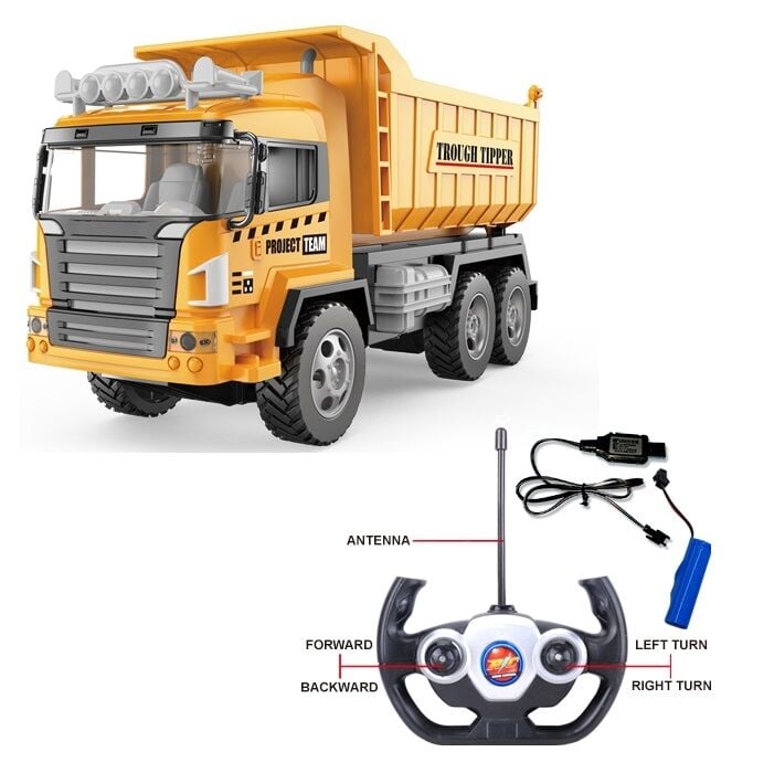 Rc Uzaktan Kumandalı Damperli İnşaat Kamyonu Şarjlı Işıklı Full Fonksiyon