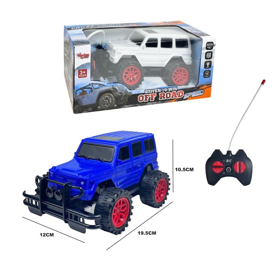 Uzaktan Kumandalı Full Fonksiyon 1:20 Off Road Işıklı Jeep (Cross-Country) - Mavi