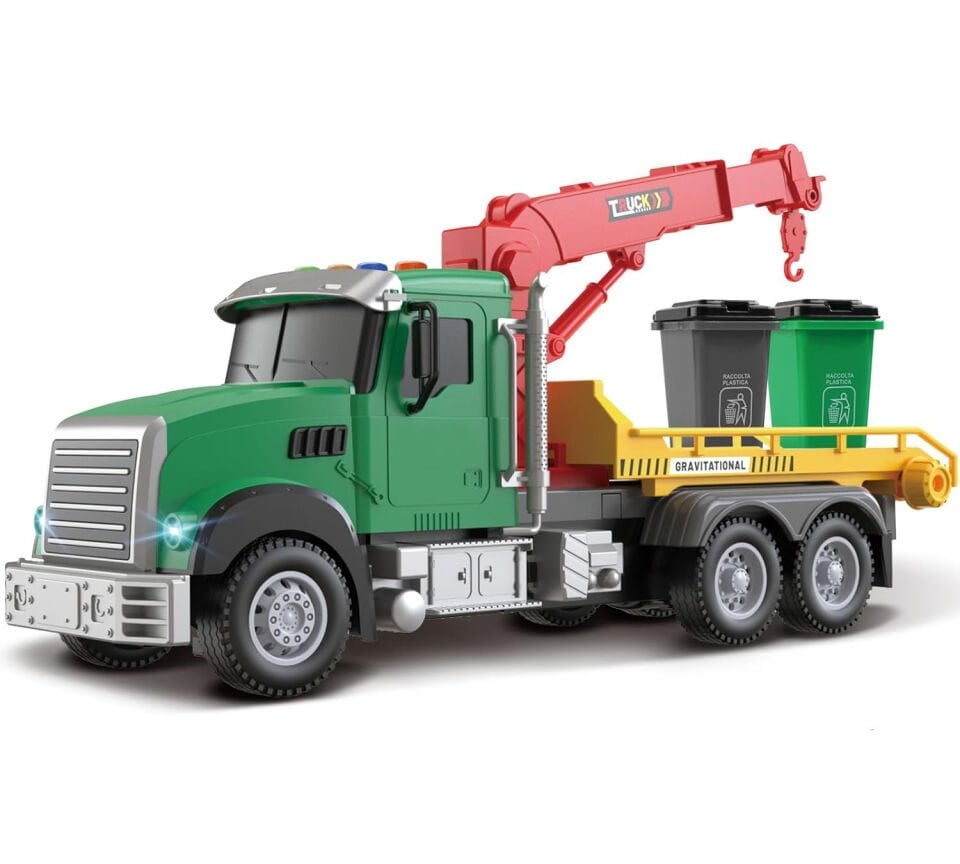 Işıklı Müzikli Vinçli Oyuncak Çöp Kamyonu – Hareketli Kol