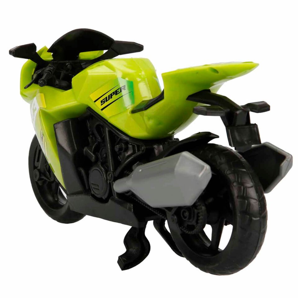 Detaylı Spor Yarış Motosikleti Oyuncak – Dayanıklı Büyük Boy - Yeşil