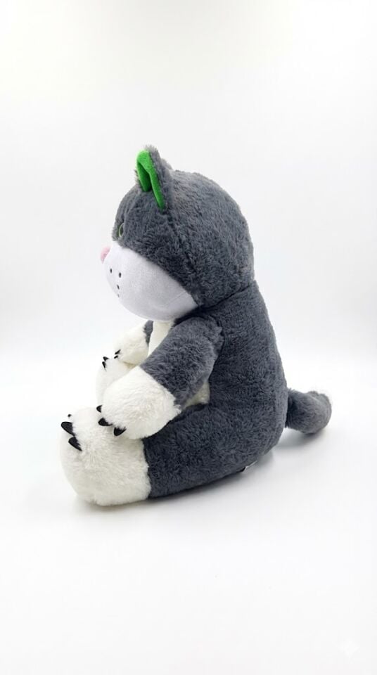 Sinirli Kedi Peluş Oyuncak - Asabi Kedi Oyun Arkadaşı 45 Cm