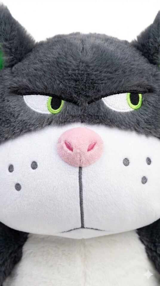 Sinirli Kedi Peluş Oyuncak - Asabi Kedi Oyun Arkadaşı 45 Cm