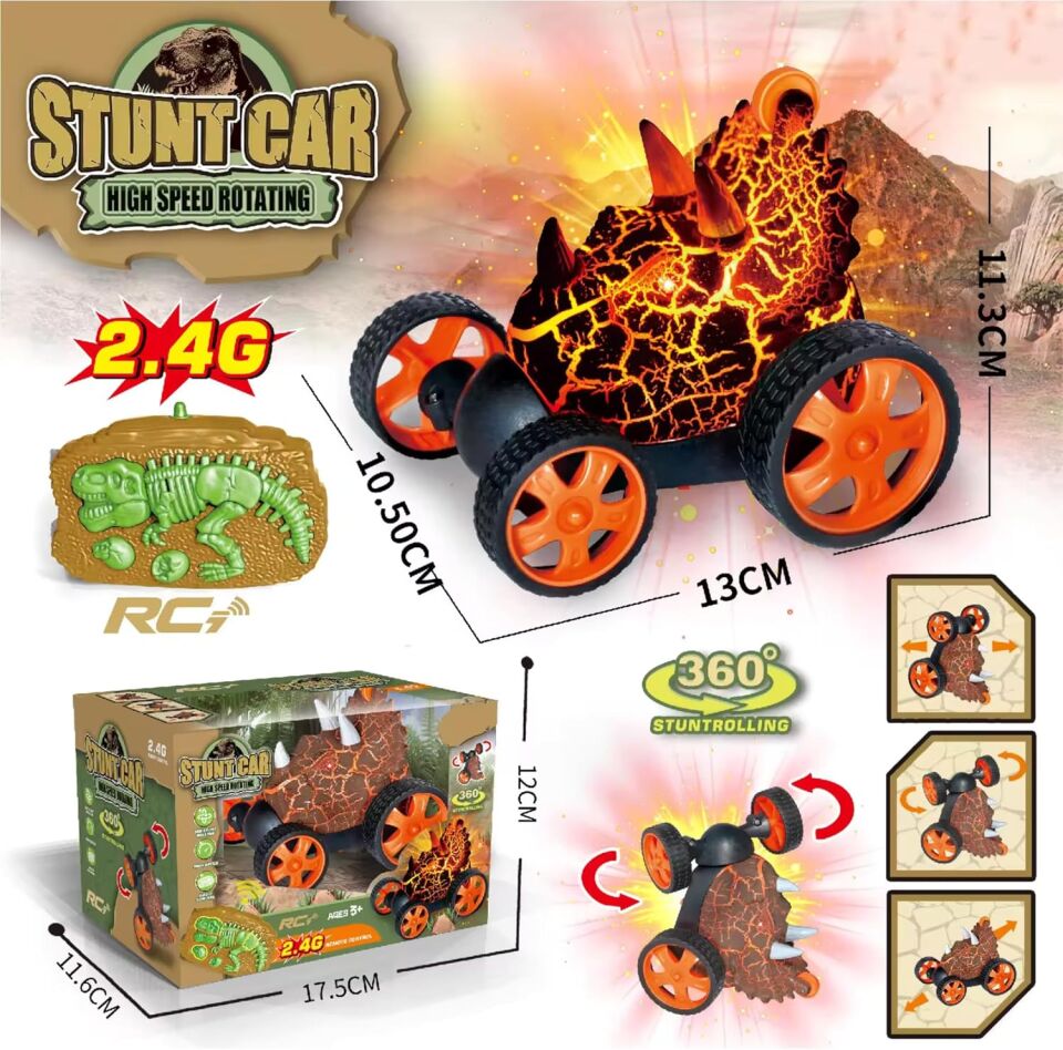Uzaktan Kumandalı Dinozor Araba 360° Hareketli, Pilli,ışıklı, Drift Atan Full Fonksiyon