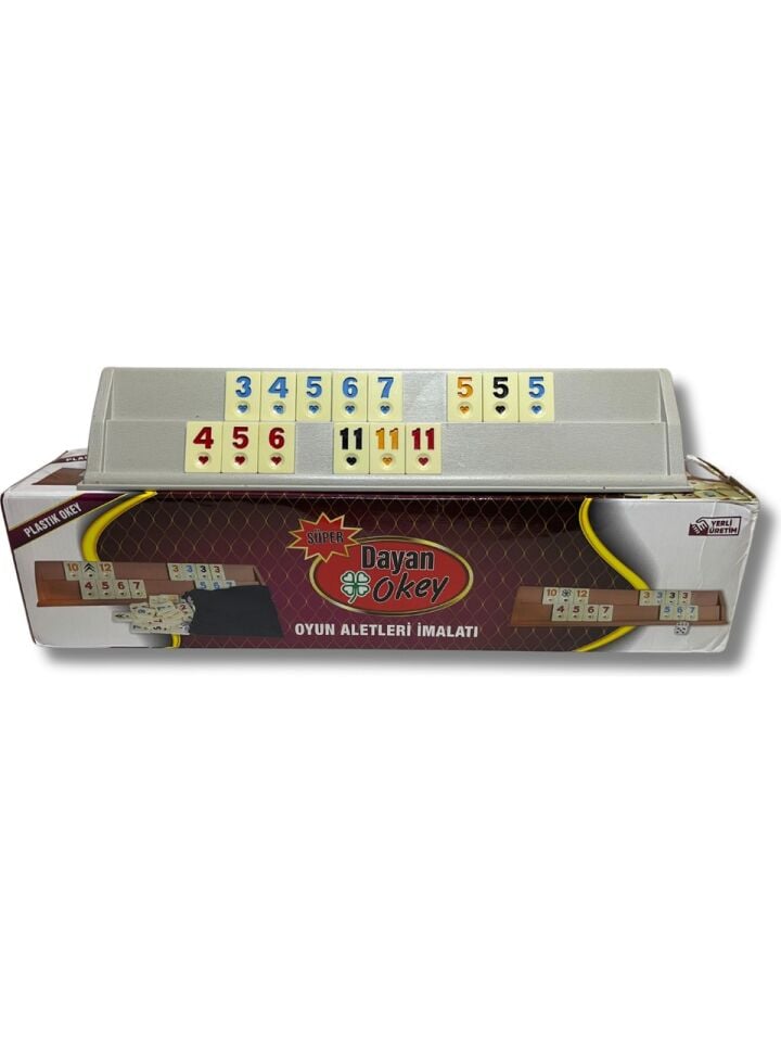 Dayan Profesyonel Büyük Boy Okey Seti – 4 Plastik Istaka, 54 Taş