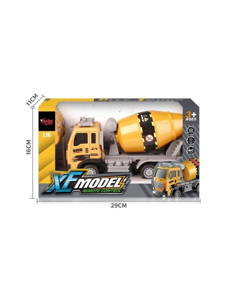 Uzaktan Kumandalı Şarjlı Beton Mikseri 1:16 – 26 cm Full Fonksiyon İş Makinesi