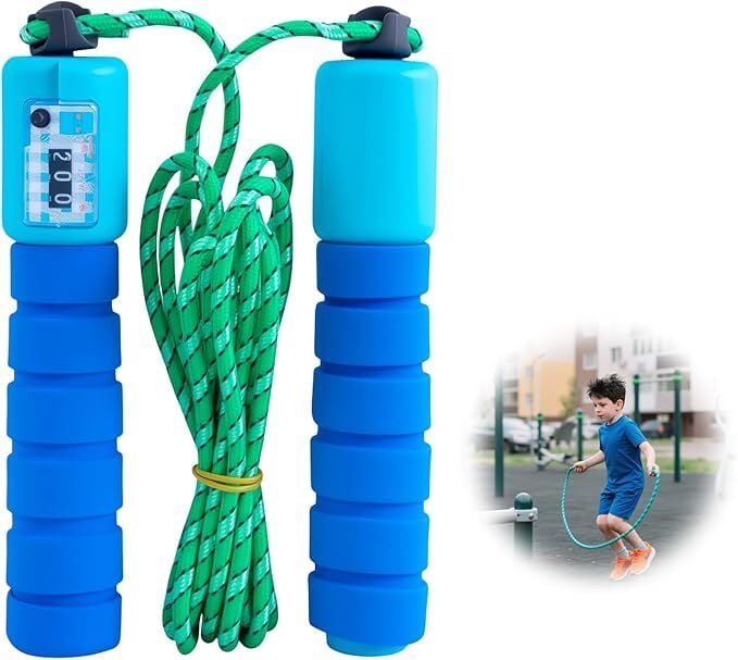 Atlama Ipi Kendinden Sayaçlı Plastik Gövdeli 2 Metre - Mavi