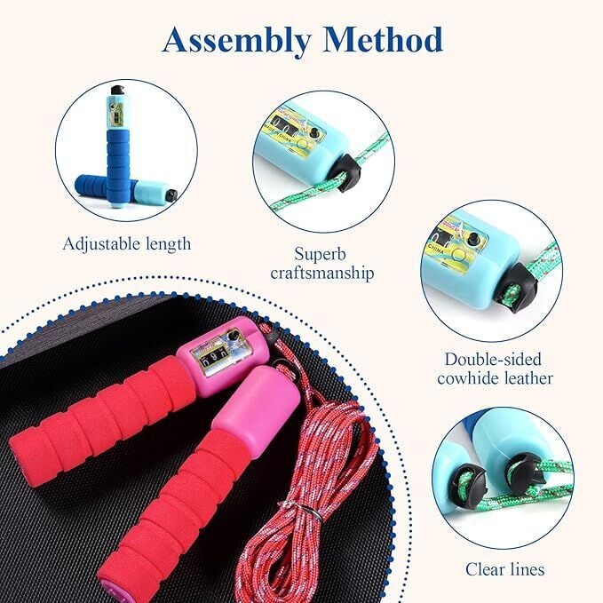 Atlama Ipi Kendinden Sayaçlı Plastik Gövdeli 2 Metre - Kırmızı
