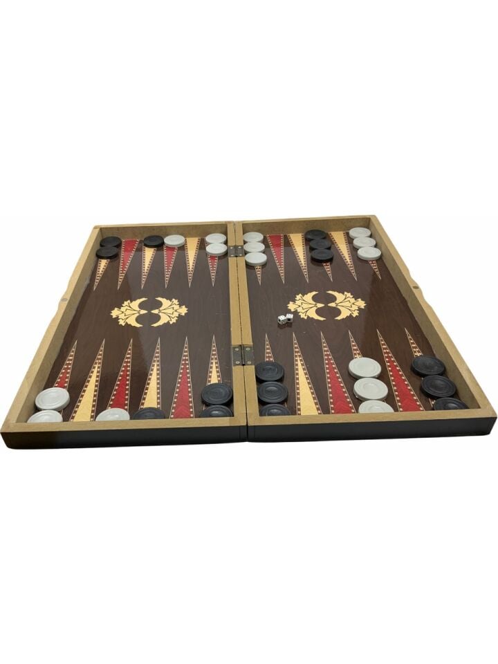 Premium Kaplama Tavla ve Satranç Oyun Seti – Lüks Tasarım