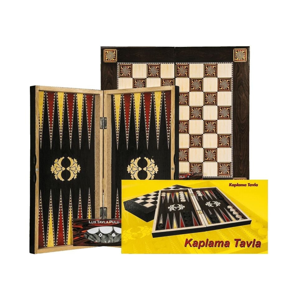 Premium Kaplama Tavla ve Satranç Oyun Seti – Lüks Tasarım