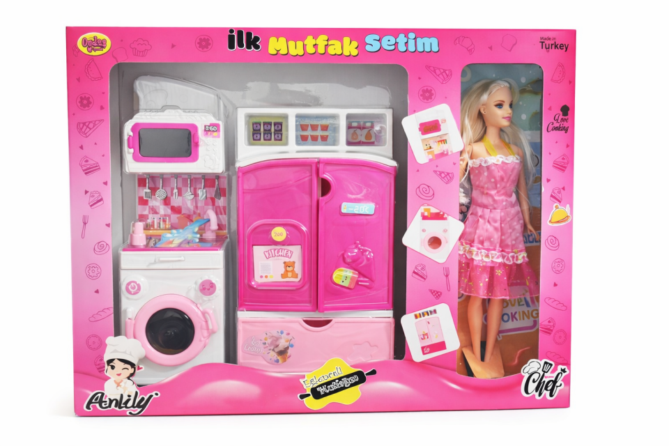 Anlily İlk Mutfak Setim – Bebekli Oyuncak Mutfak Seti