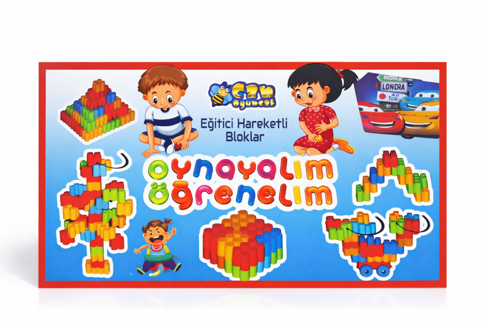 Eğitici Boru Blok Yapı Oyuncağı – 45 Parça