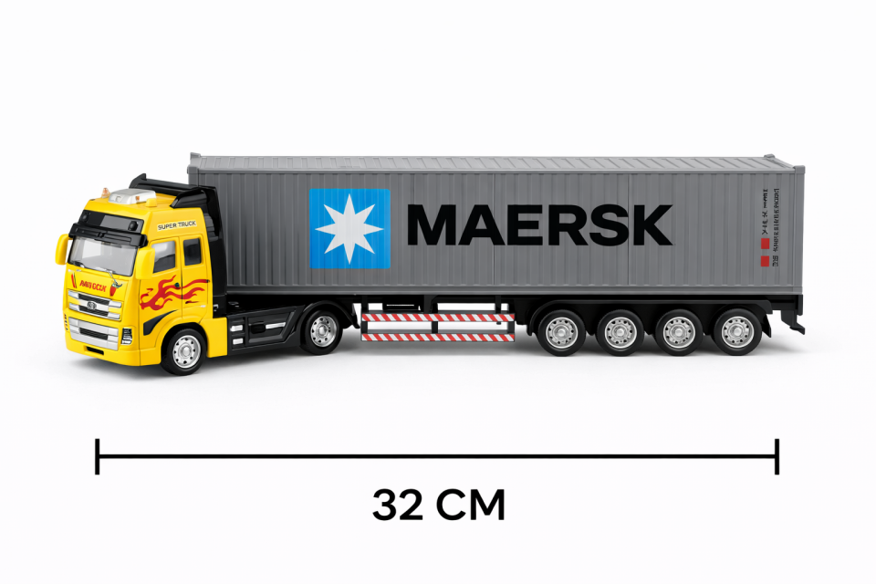 Konteyner Kamyonu Oyuncak - Ayrılabilir ve Çek Bırak - Mavi