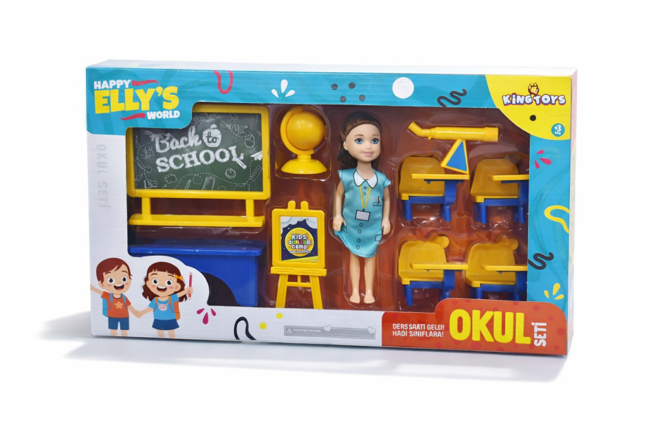 Okul Sınıfı Oyuncak Seti – Öğretmenli - Eğitici Okul Oyun Seti