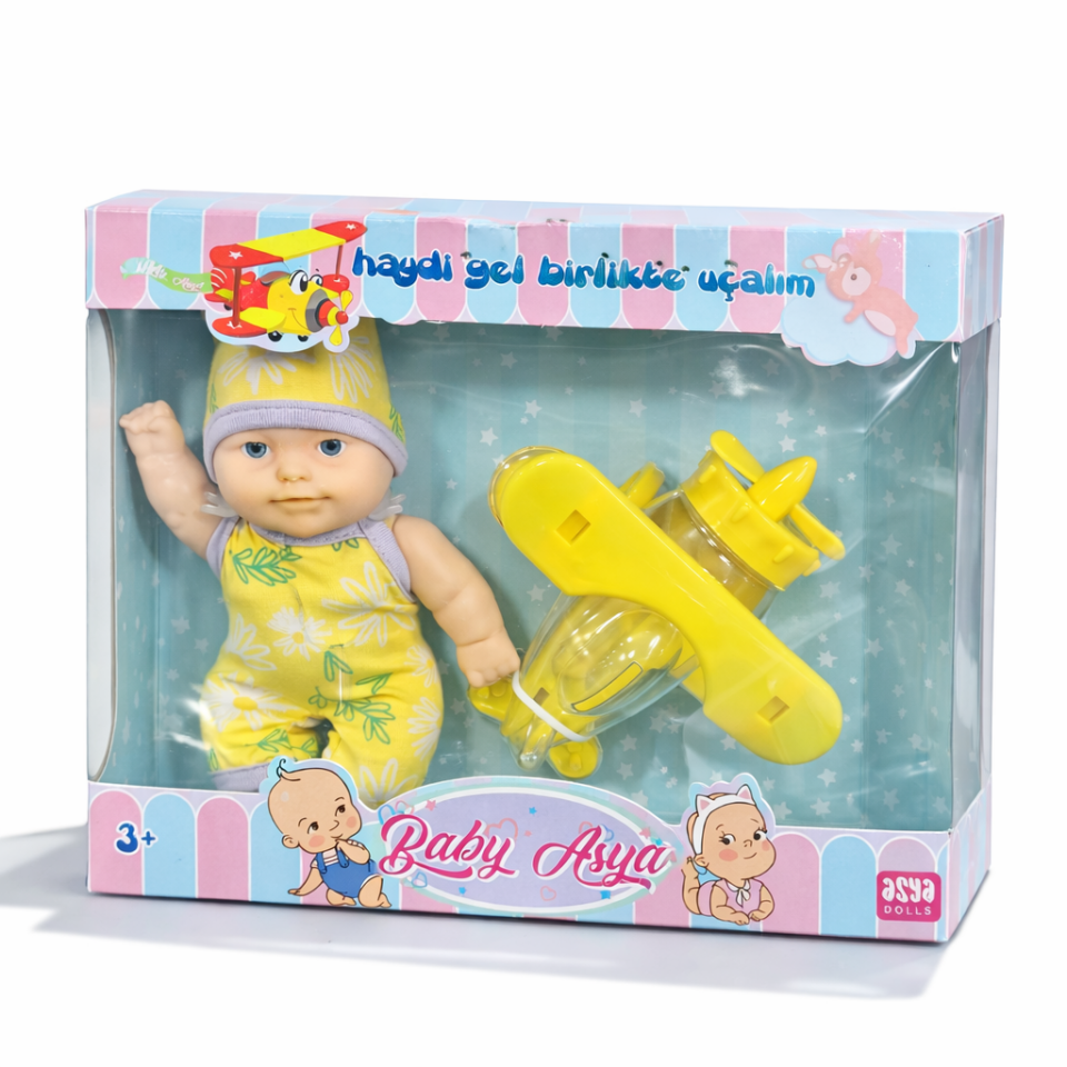 Baby Asya Uçaklı Bebek Seti