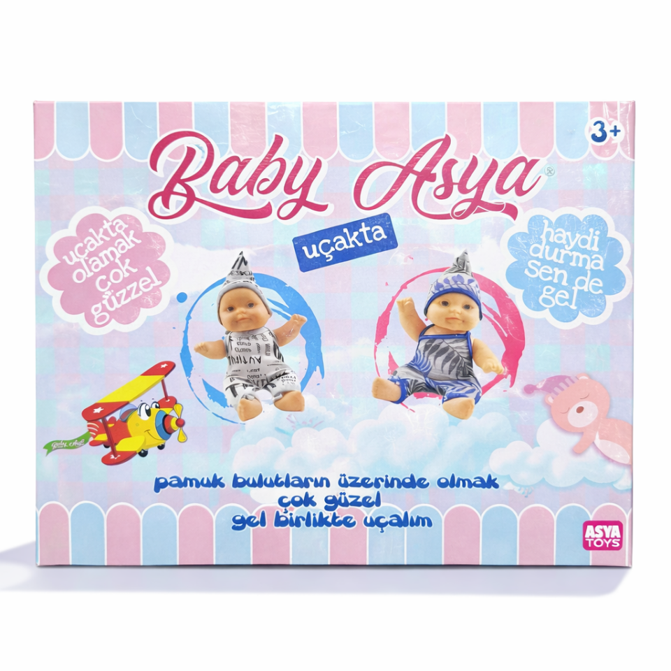 Baby Asya Uçaklı Bebek Seti