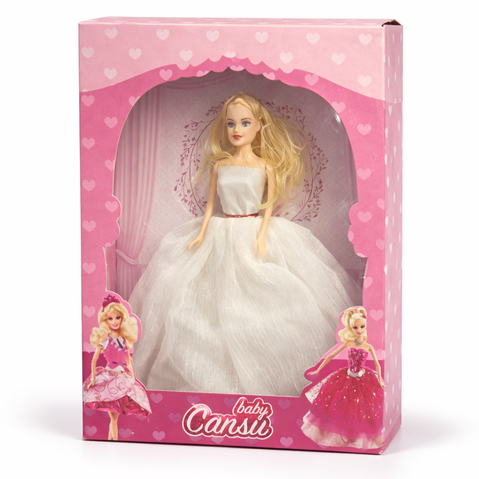 Gelinklikli Bebek - Beyaz Prenses Bebek 28cm