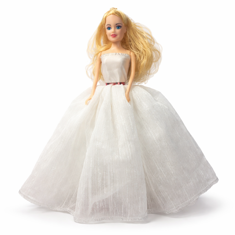 Gelinklikli Bebek - Beyaz Prenses Bebek 28cm